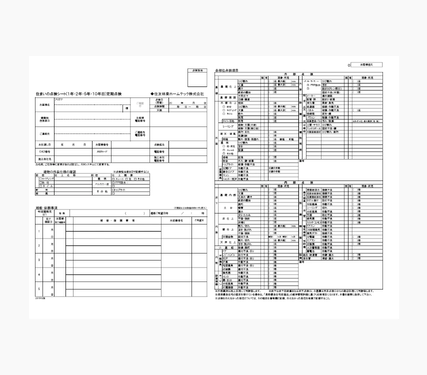 約90項目にわたる綿密な点検実施
